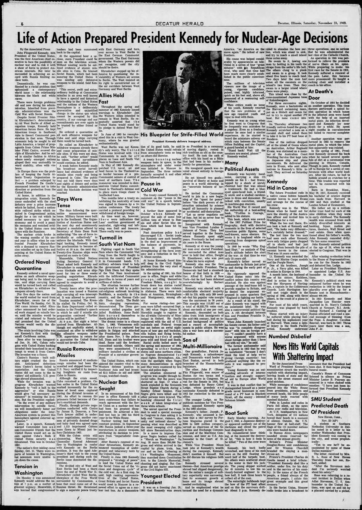Nov. 23, 1963, The Decatur Herald, A6